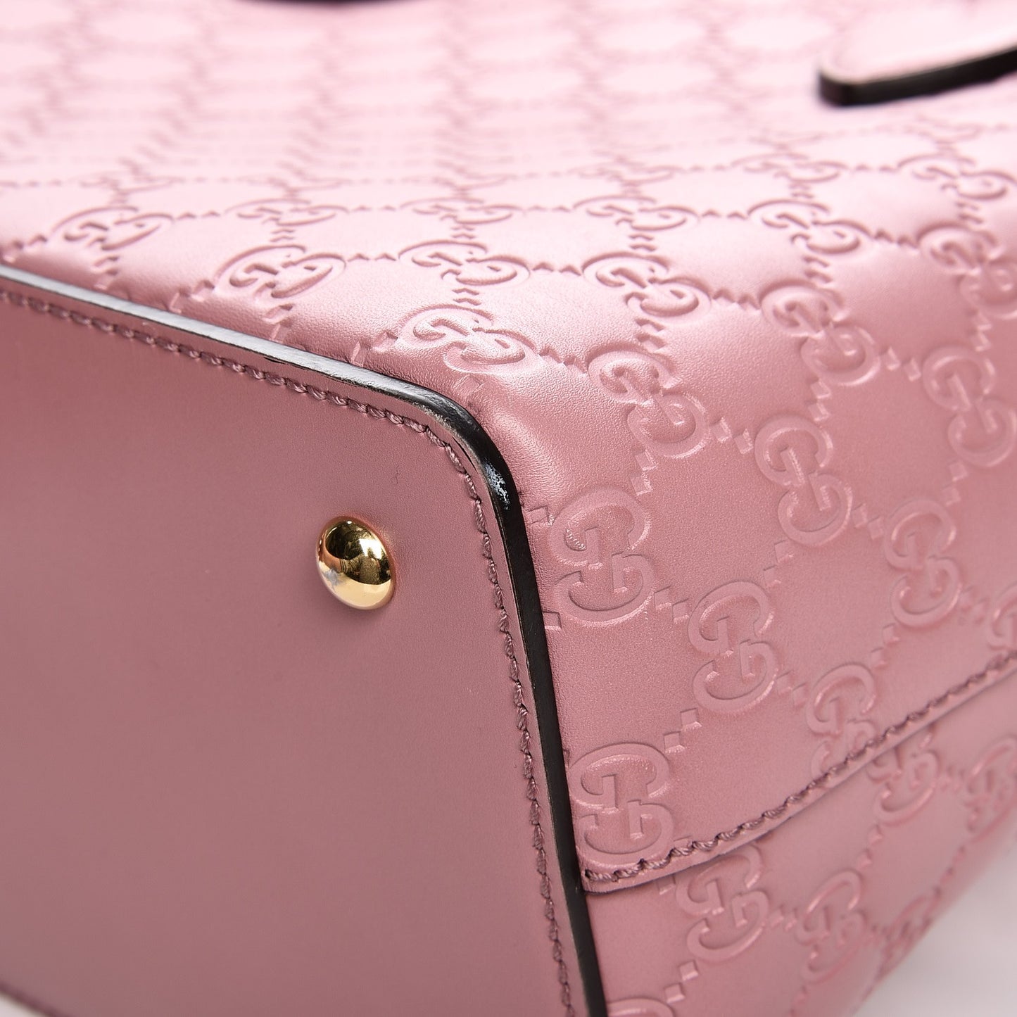 Guccissima Signature Linea A Foldover Tote Rose Baby Candy