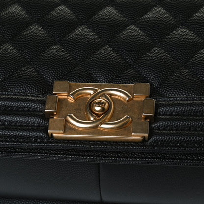 Chanel Caviar Quilted Medium Boy Flap Black 9 of 14