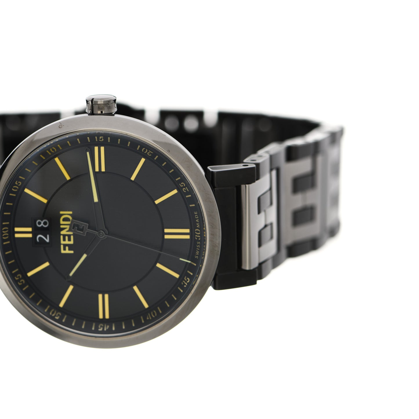 Stainless Steel 39mm Forever Fendi Quartz Watch Black