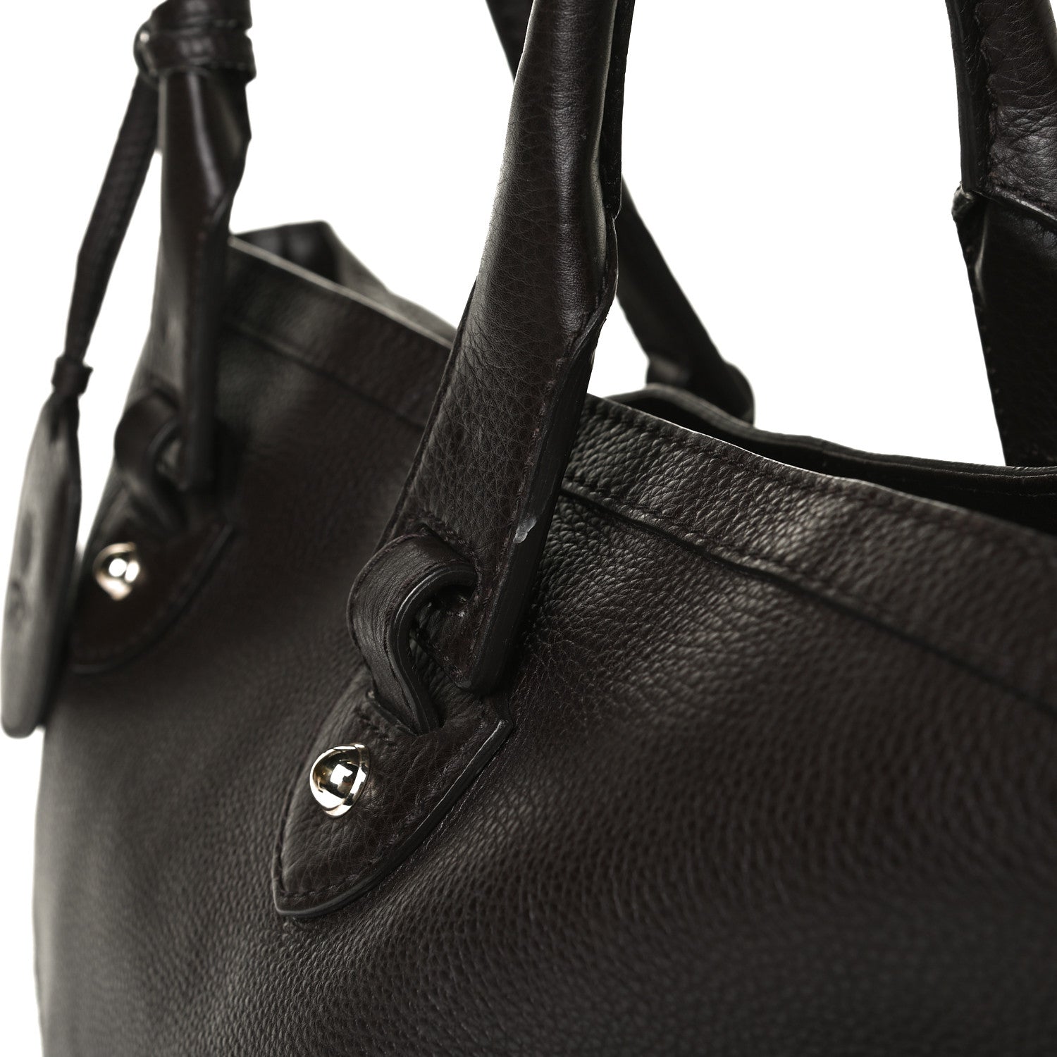 Gucci Calfskin Large Web Heritage Tote Dark Brown 14 of 28
