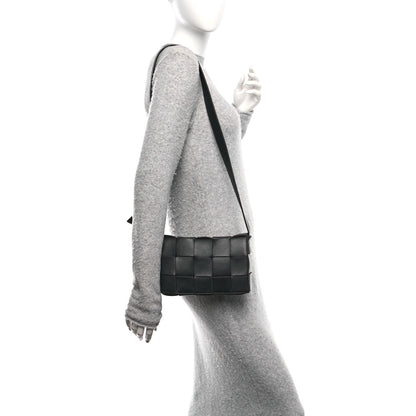 Bottega Veneta Lambskin Maxi Intrecciato Cassette Crossbody Bag Black 2 of 9
