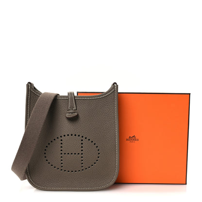 Hermes Taurillon Clemence Evelyne TPM Etoupe 12 of 12
