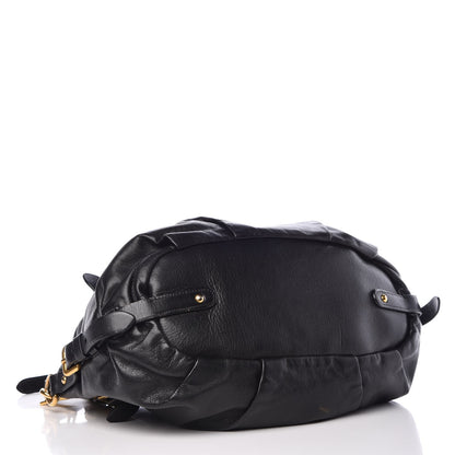Prada Soft Calf Shoulder Bag Black 5 of 13
