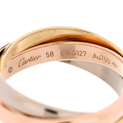 Cartier 18K Pink Yellow White Gold Classic Trinity Ring 58 8.25 4 of 4