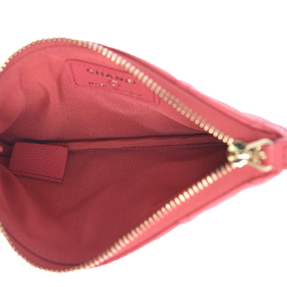 Chanel Caviar Quilted Small Cosmetic Case Dark Pink 5 of 8