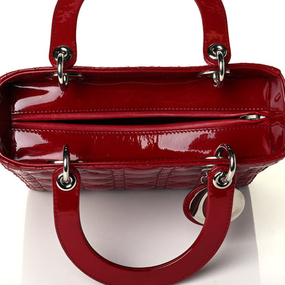 Christian Dior Patent Cannage Medium Lady Dior Red 4 of 7