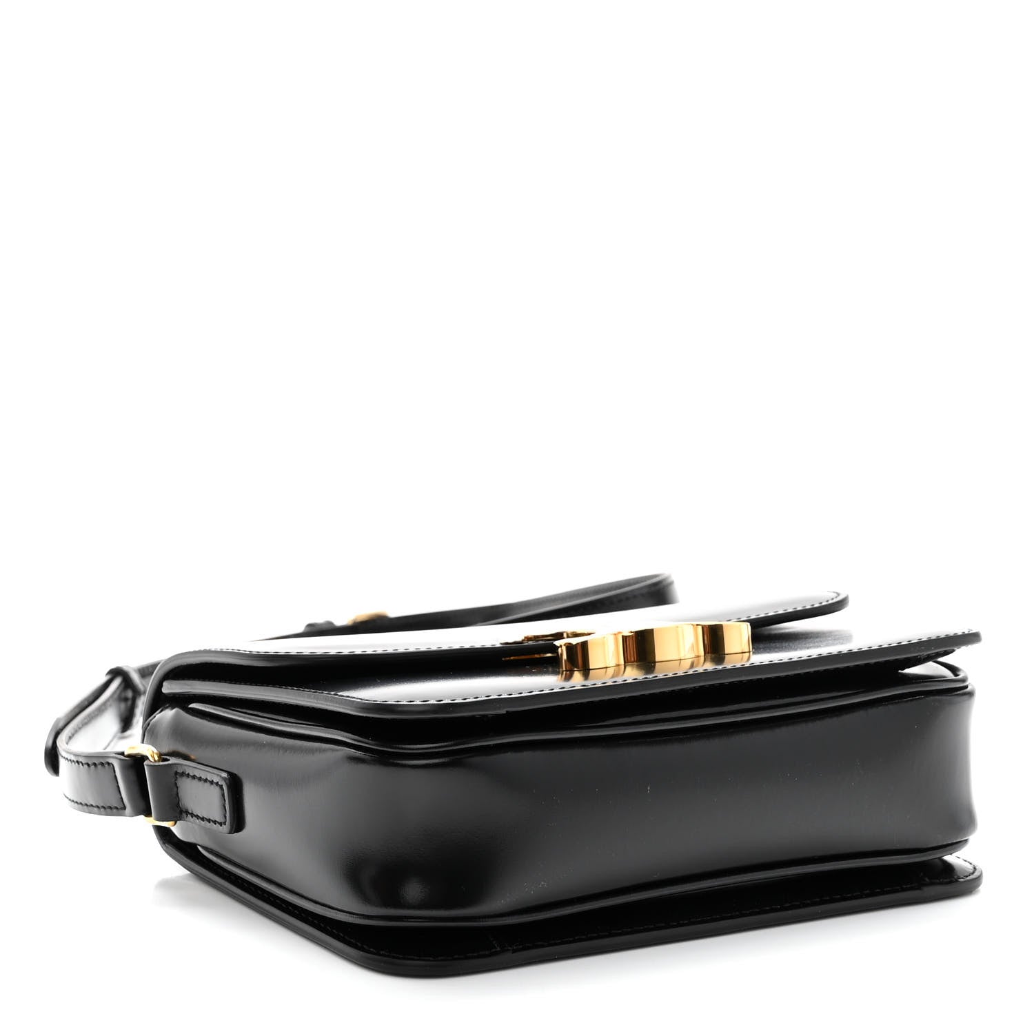 Celine Shiny Calfskin Teen Triomphe Black 4 of 10