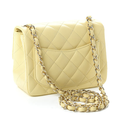 Chanel Lambskin Quilted Mini Square Flap Light Yellow 3 of 10