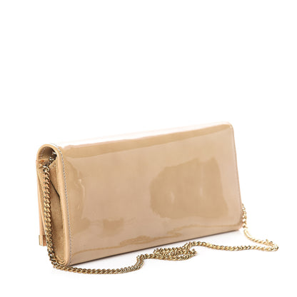 Jimmy Choo Patent Suede Milla Wallet on Chain Nude 2 of 6