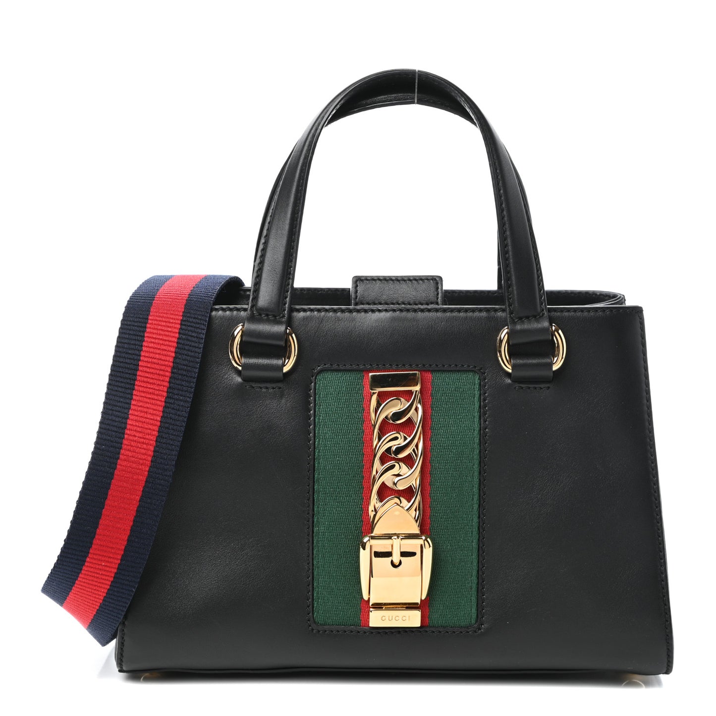 Calfskin Medium Sylvie Top Handle Tote Black