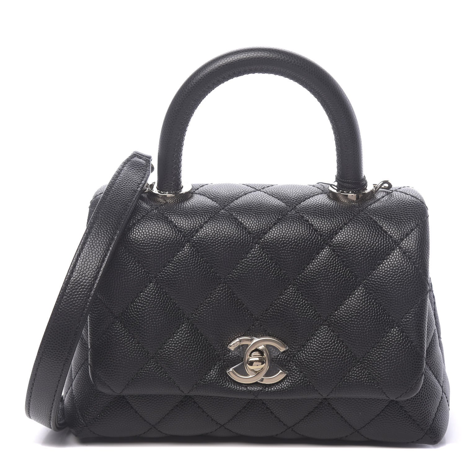 Chanel Caviar Quilted Extra Mini Coco Handle Flap Black 1 of 11