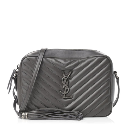 Saint Laurent Calfskin Matelasse Monogram Lou Camera Bag Grey 1 of 17