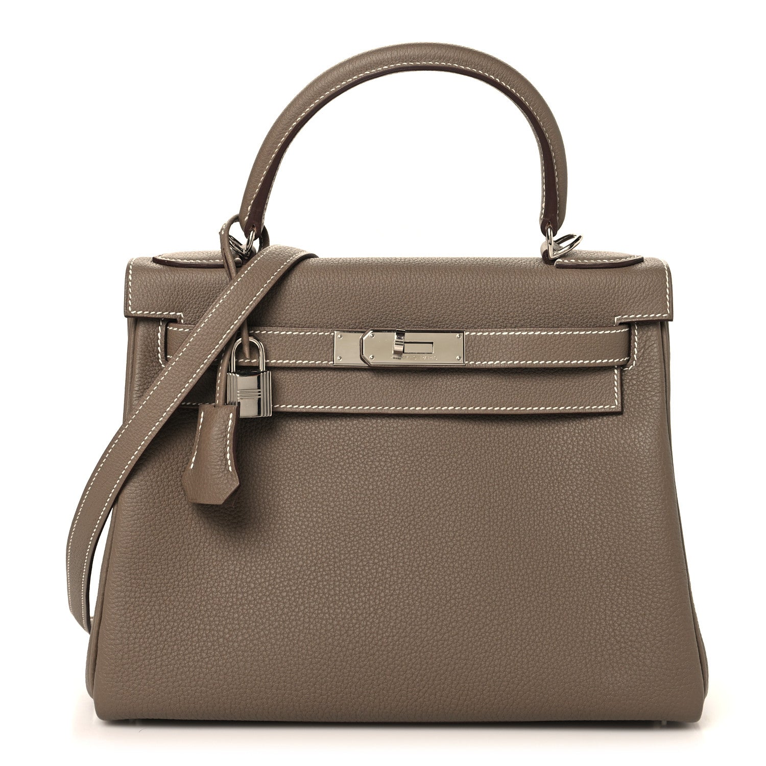 Hermes Togo Kelly Retourne 28 Etoupe 1 of 12