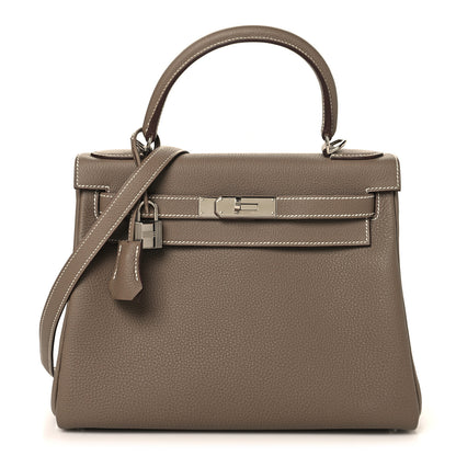 Hermes Togo Kelly Retourne 28 Etoupe 1 of 12
