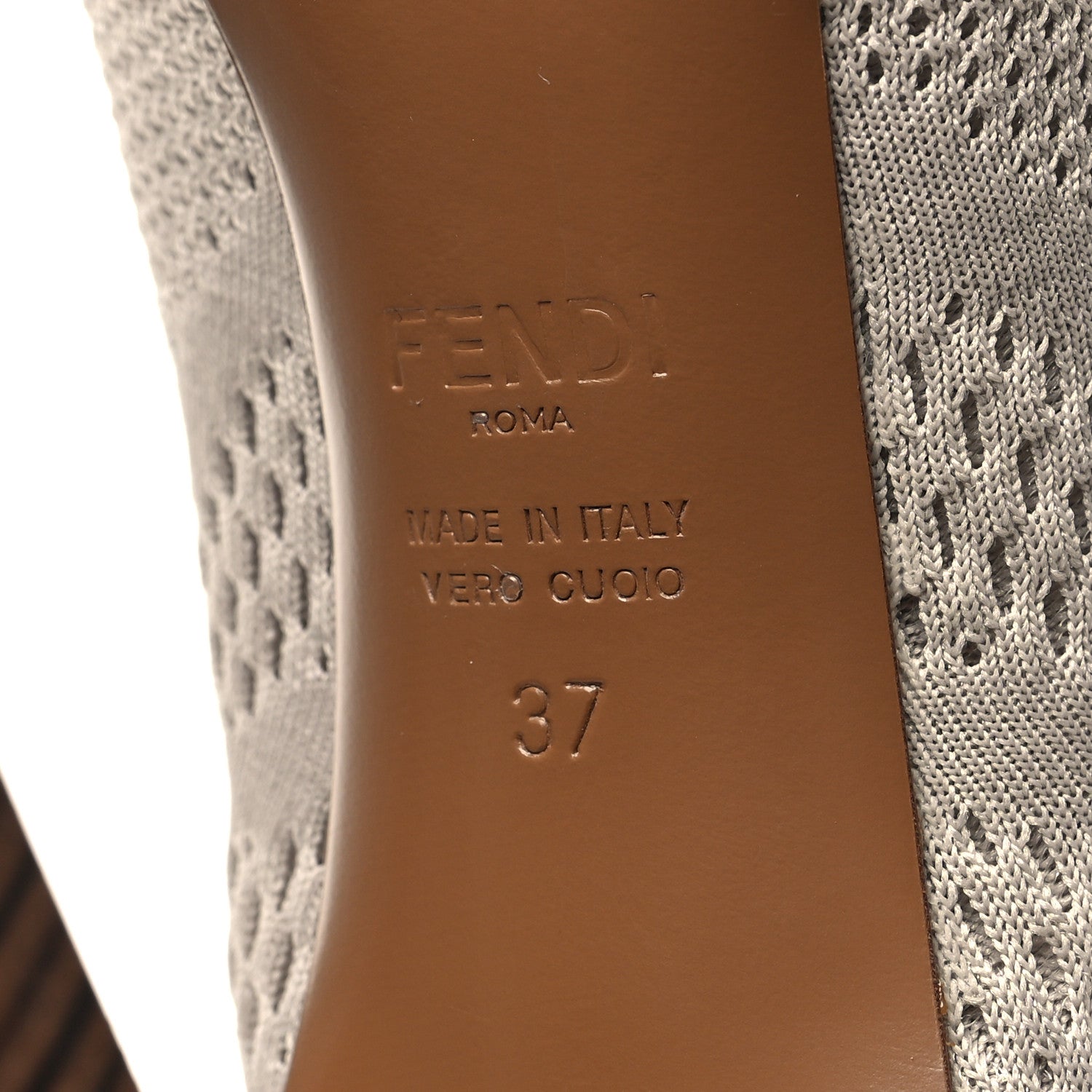 Fendi Technical 3D Mesh FFrame Tall Boots 37 Folk 6 of 6