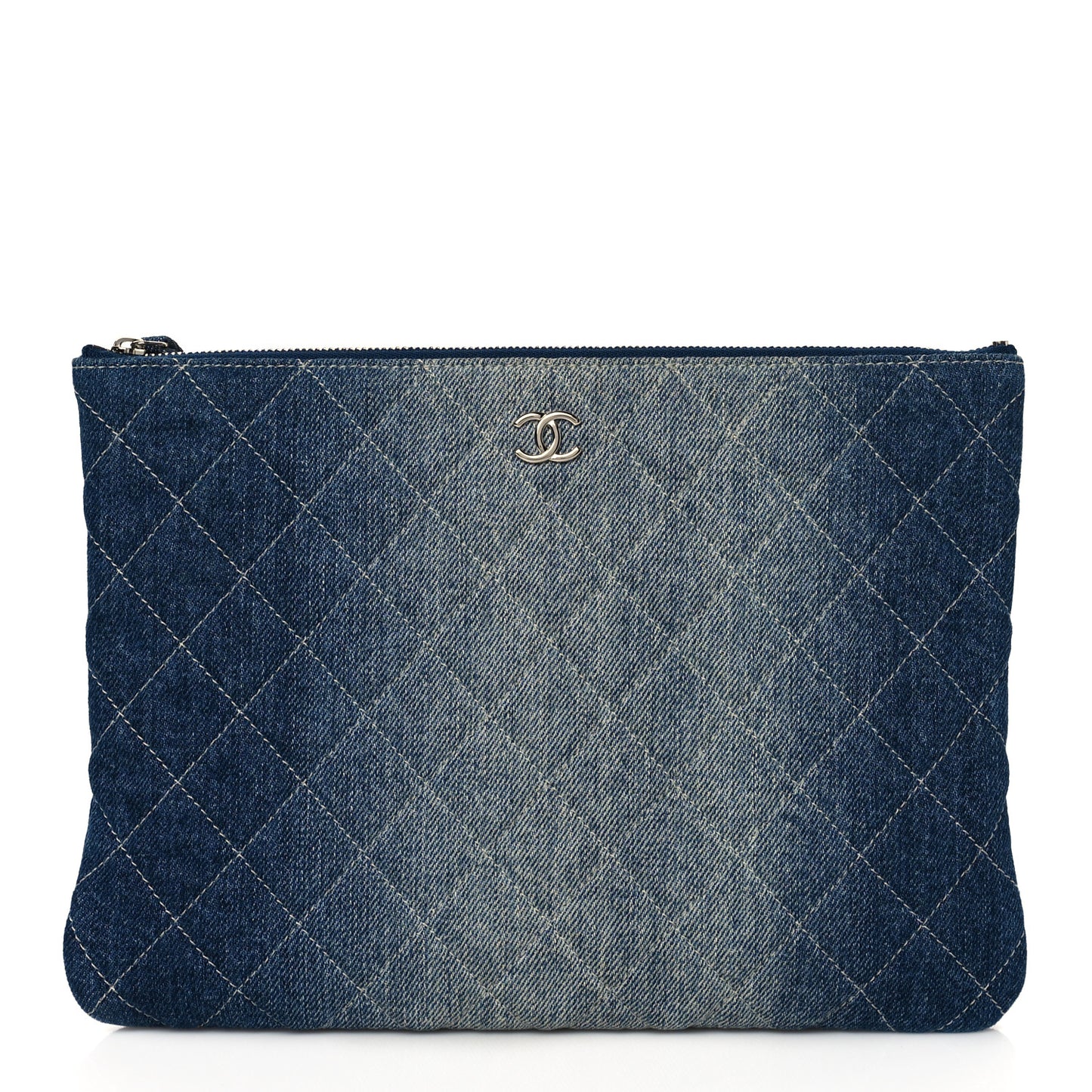 Denim Pocket Medium Cosmetic Case Blue