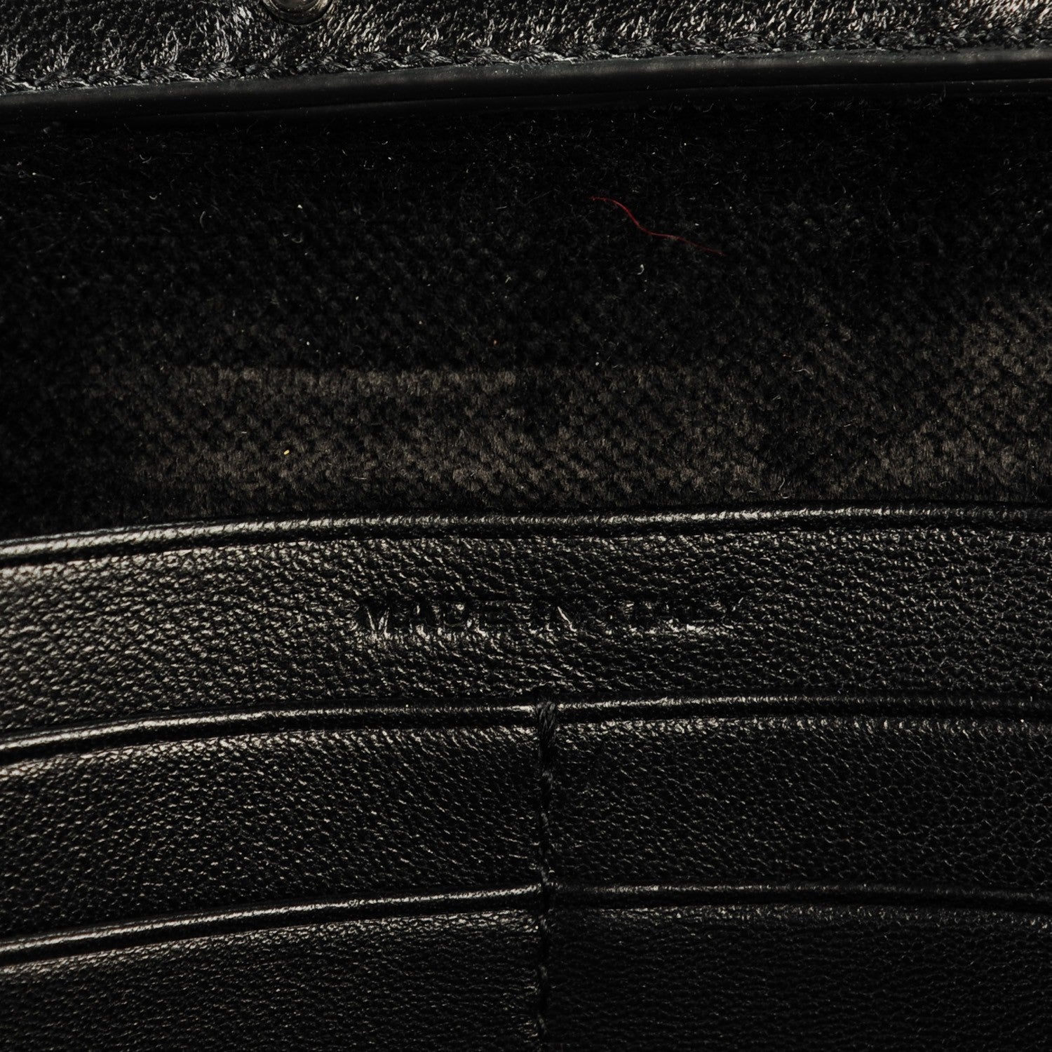 Saint Laurent Velvet Monogram Chain Wallet Black 6 of 7