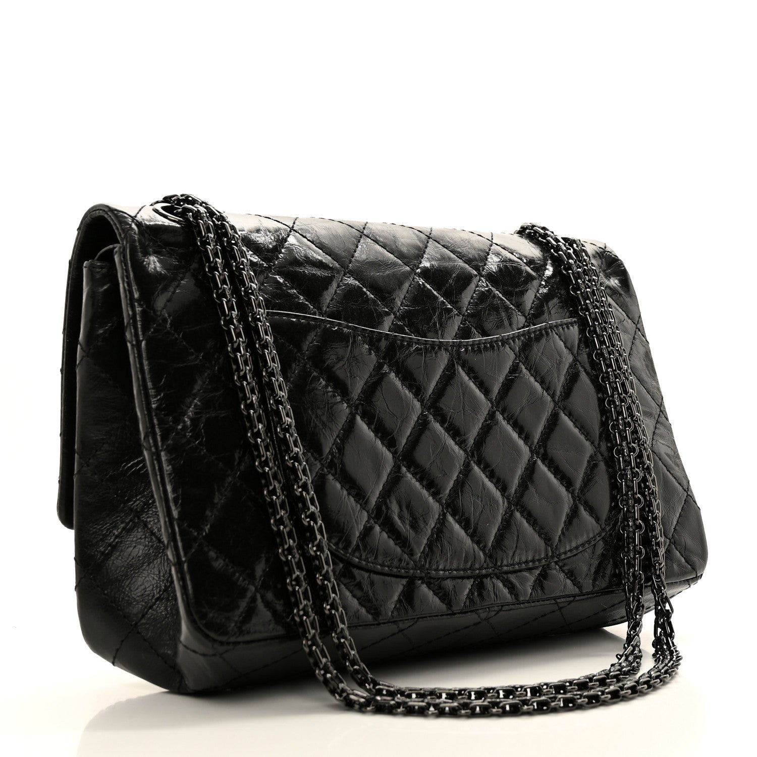 Chanel Glazed Calfskin Quilted 2.55 Reissue 226 Flap So Black 2 of 10