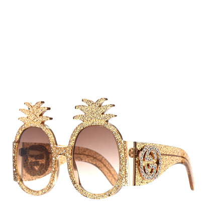 Gucci Acetate Pineapple GG0150/S Sunglasses Gold 1 of 6