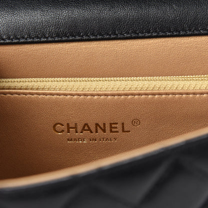 Chanel Lambskin Quilted Small Chic Pearls Flap Black 8 of 11