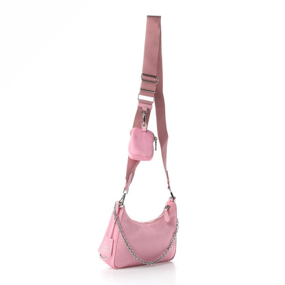 Prada Nylon Re-Edition 2005 Shoulder Bag Begonia 3 of 12