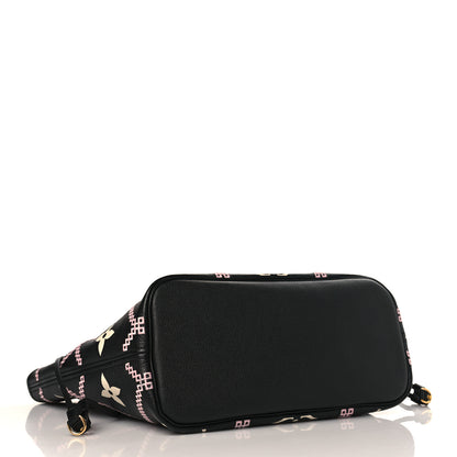 Louis Vuitton Empreinte Monogram Giant Broderies Neverfull MM Black 4 of 8