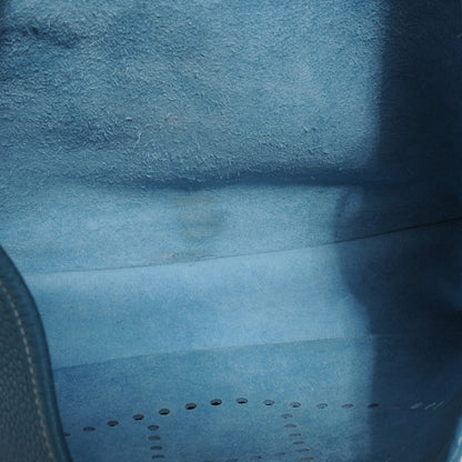 Hermes Taurillon Clemence Evelyne III GM Blue Jean 7 of 7