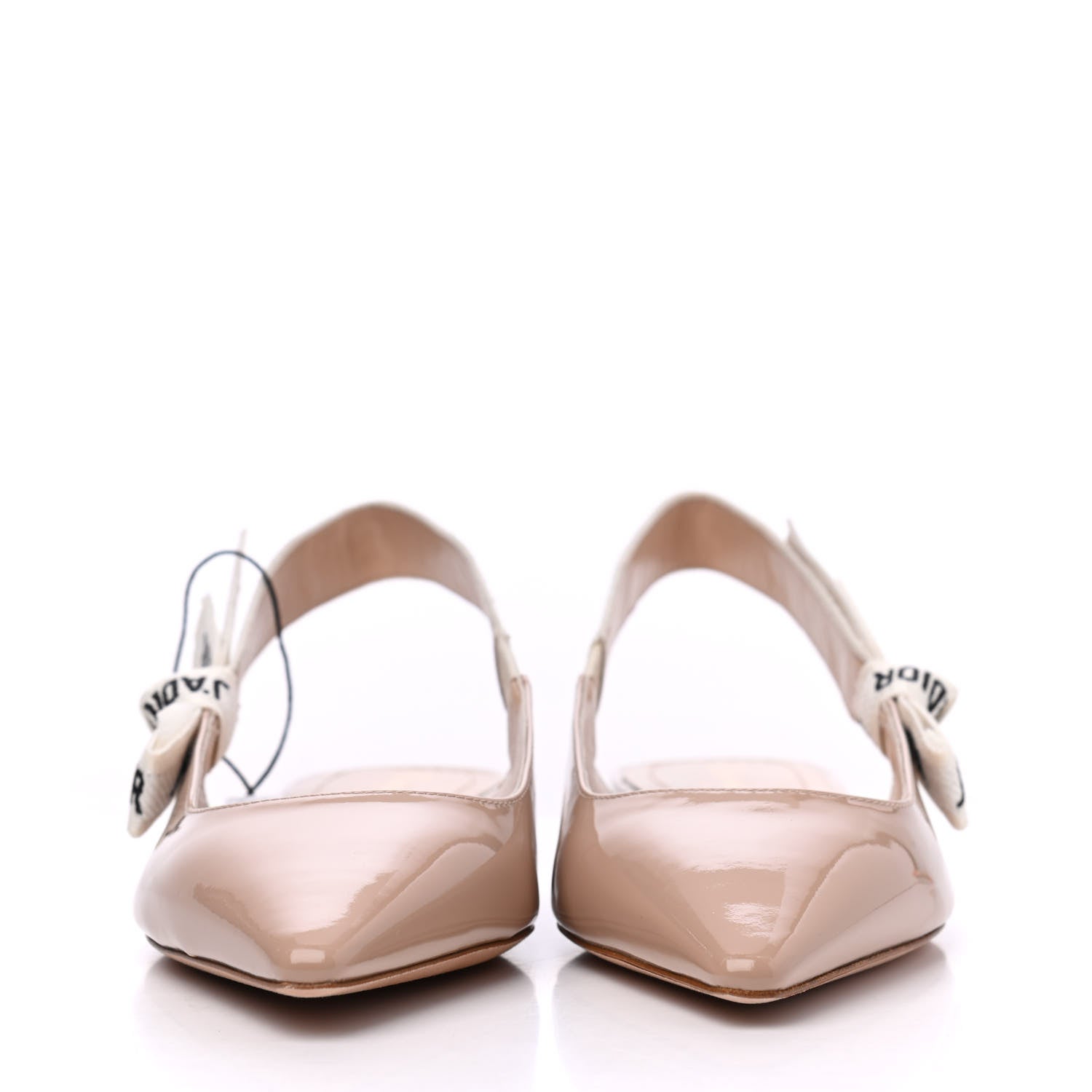 Christian Dior Patent Ribbon J'Adior Slingback Ballet Flats 35.5 Nude 2 of 11