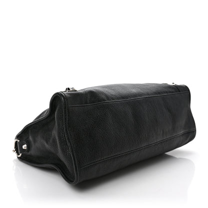 Balenciaga Chevre Silver Metallic Edge Hardware City Black 4 of 9