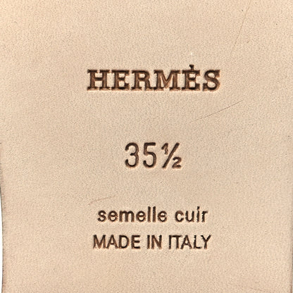 Hermes Box Calfskin Oran Sandals 35.5 Gold 8 of 8