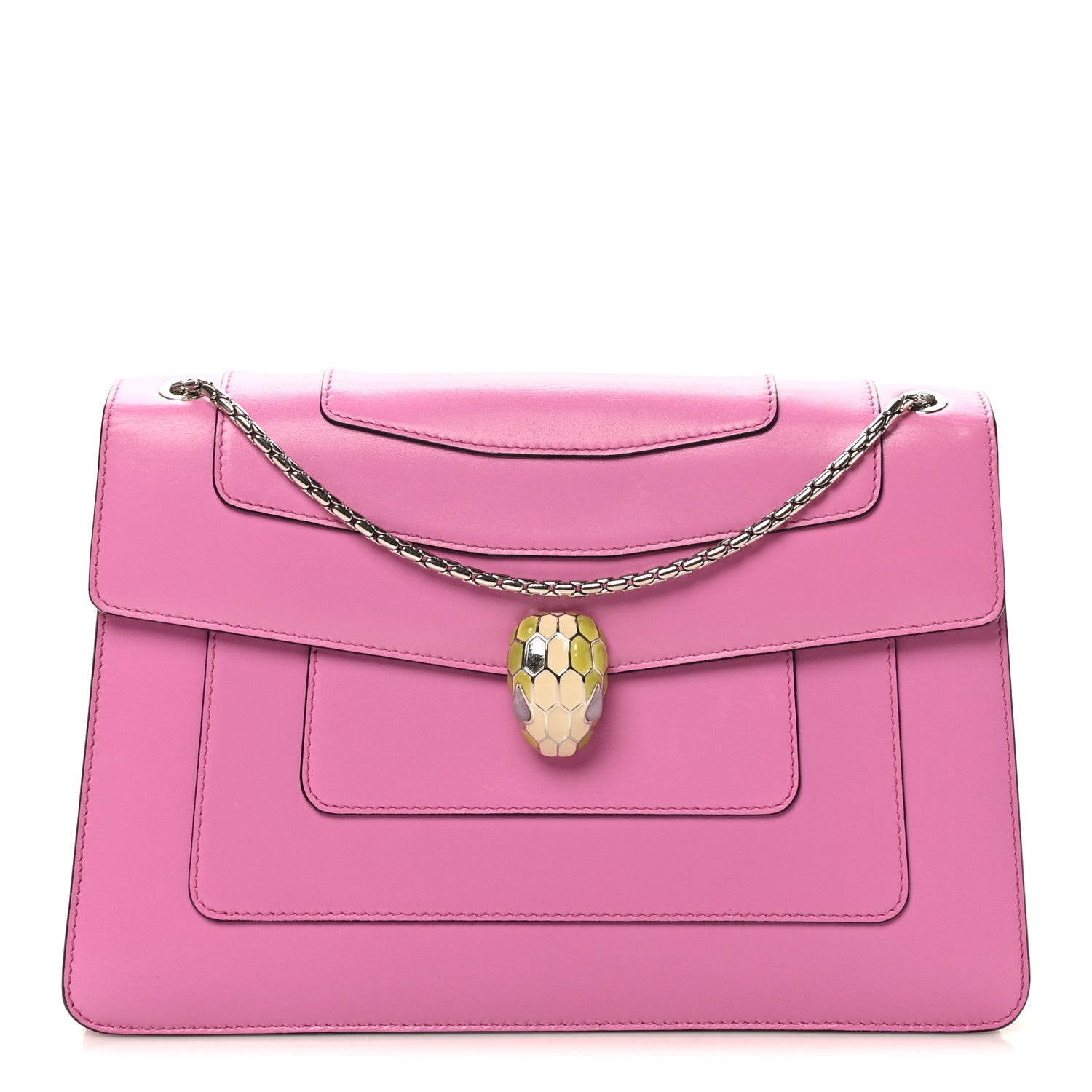 Bulgari Calfskin Serpenti Forever Shoulder Bag Pink 1 of 11
