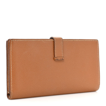 Hermes Epsom Bearn Gusset Wallet Gold 3 of 11