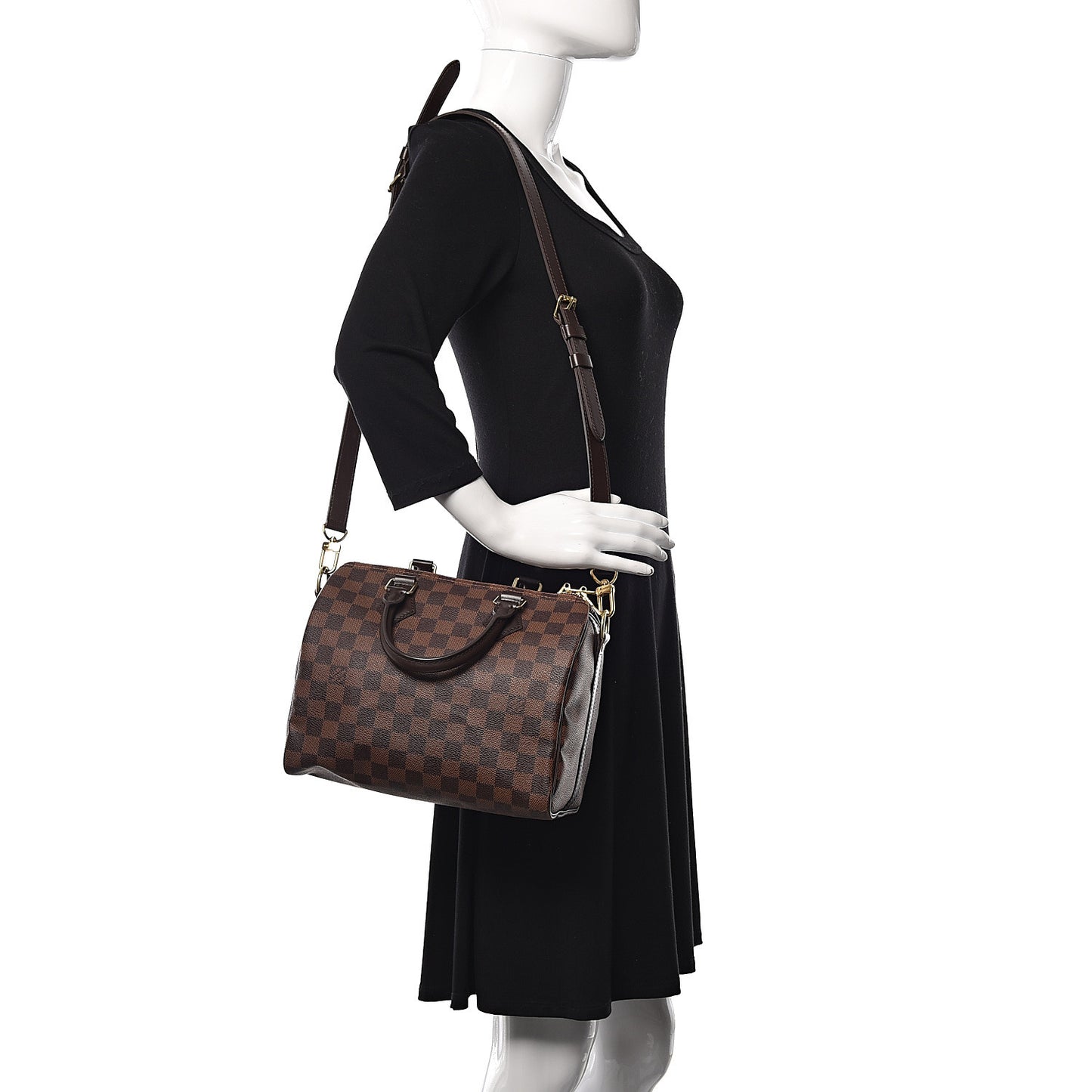Damier Ebene Speedy Bandouliere 25