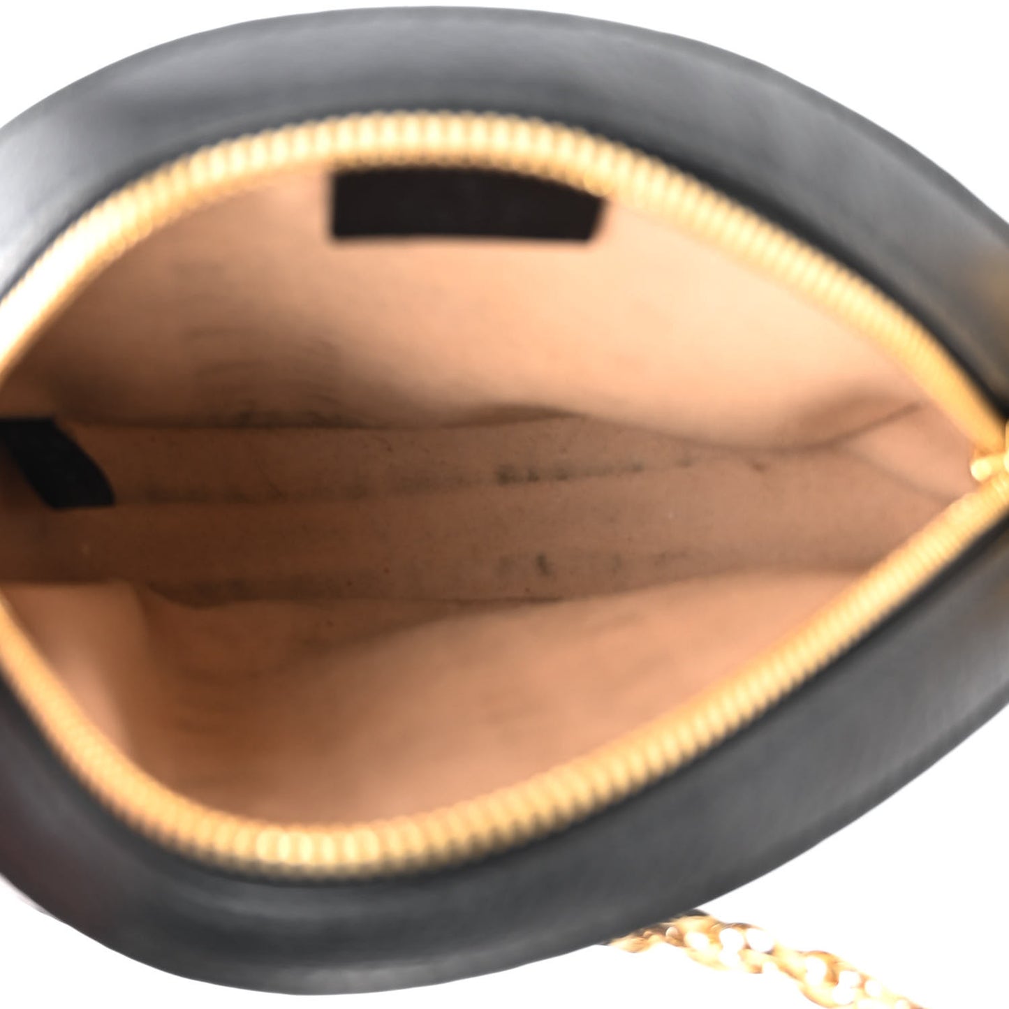 Grained Calfskin Web Mini Ophidia Round Shoulder Bag Black