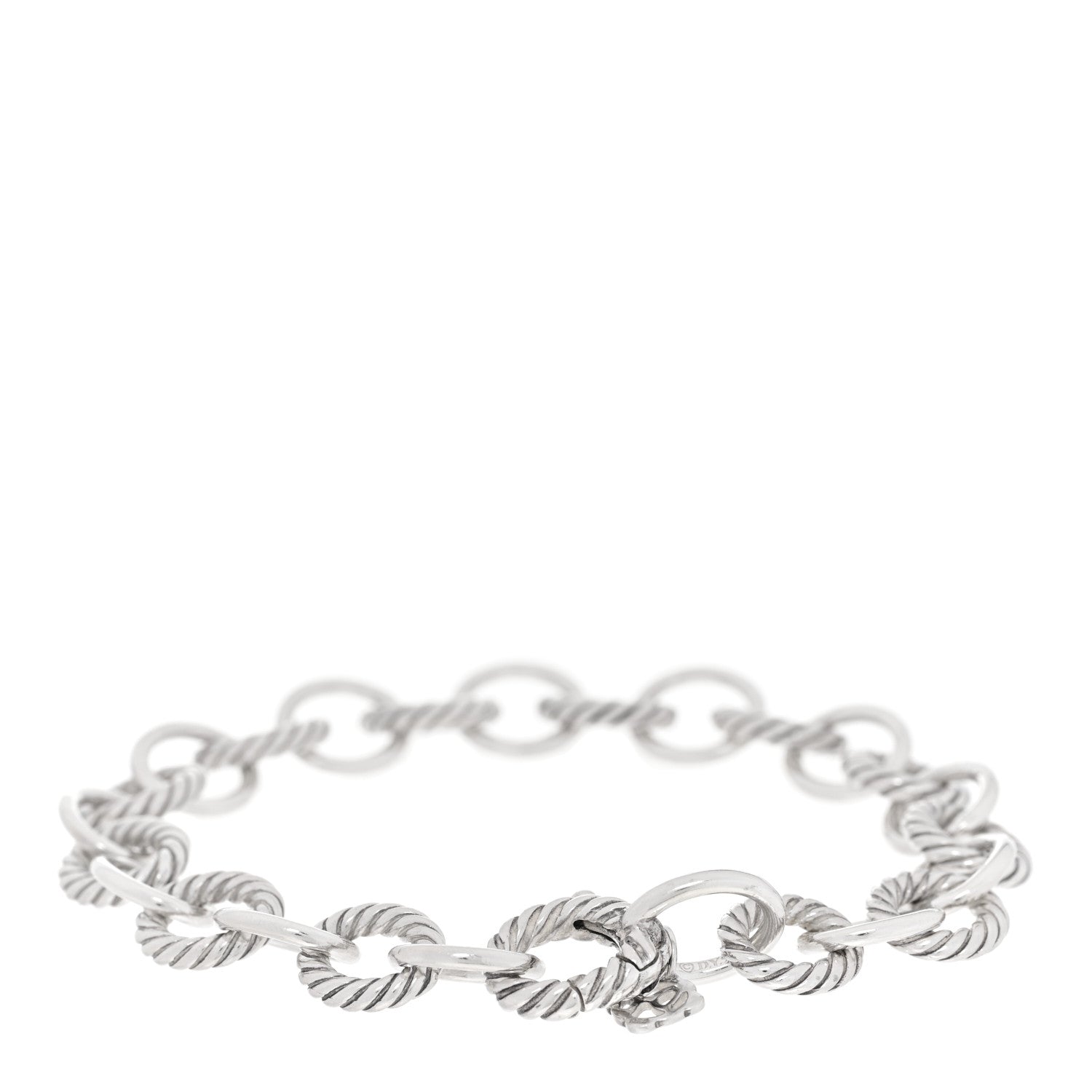 David Yurman Sterling Silver 10mm Medium Oval Link Bracelet 2 of 4