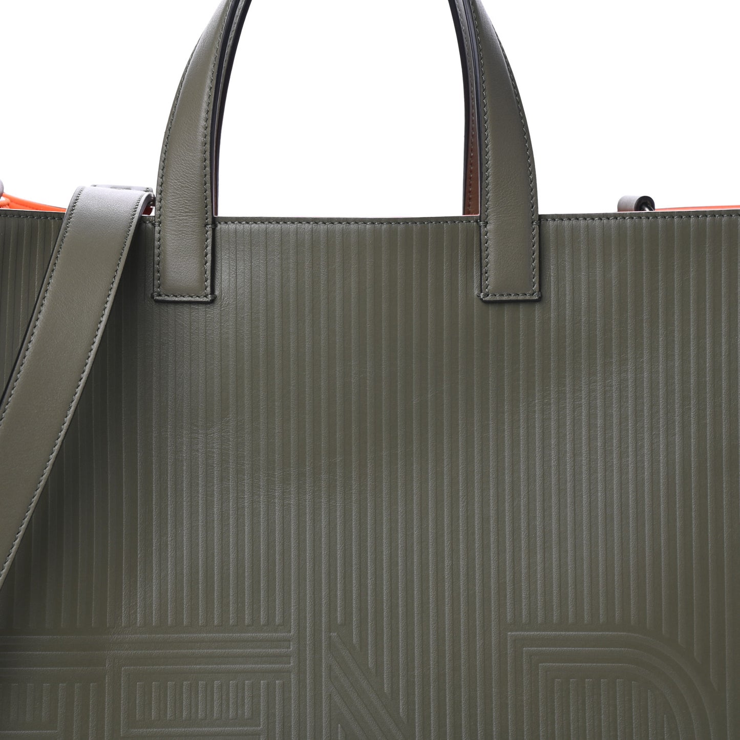 Calfskin Optic Stripe Shopping Tote Equatore