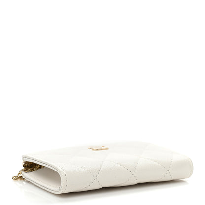 Chanel Caviar Quilted Zipped Key Holder Case White 4 of 12