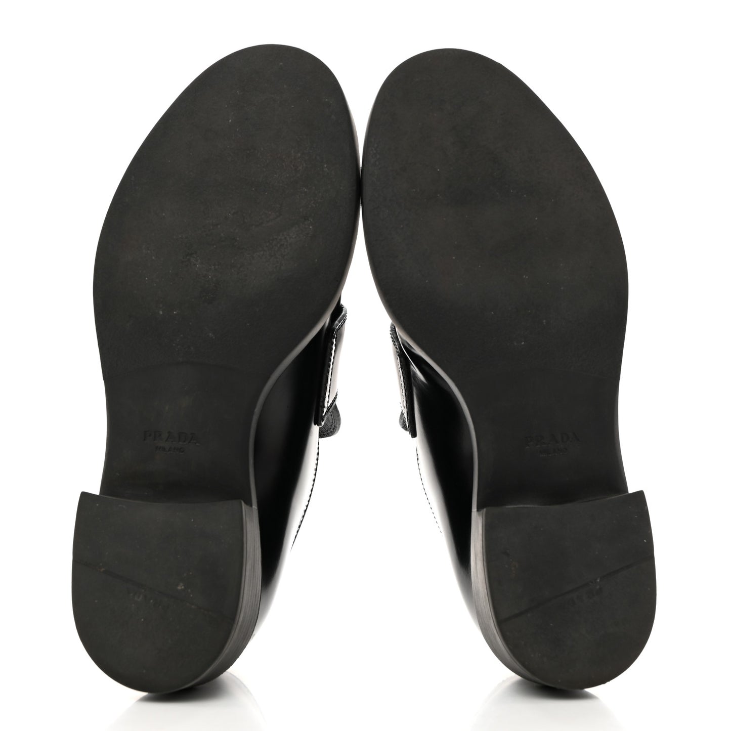 Spazzolato Metal Triangle Logo 50mm Loafers 37.5 Black