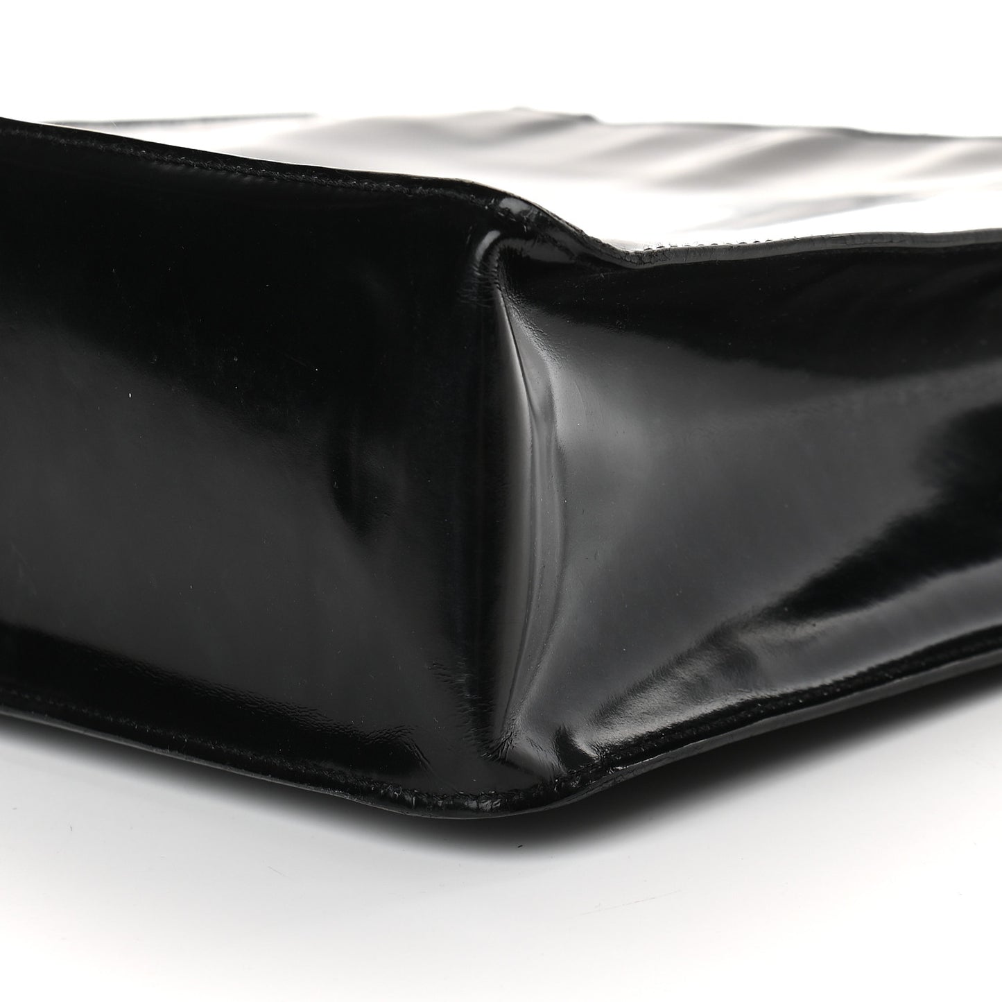 Patent CC Shopper Tote Black
