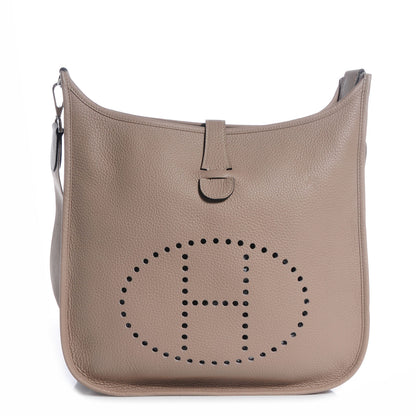 Hermes Taurillon Clemence Evelyne III GM Gris Tourterelle 1 of 8