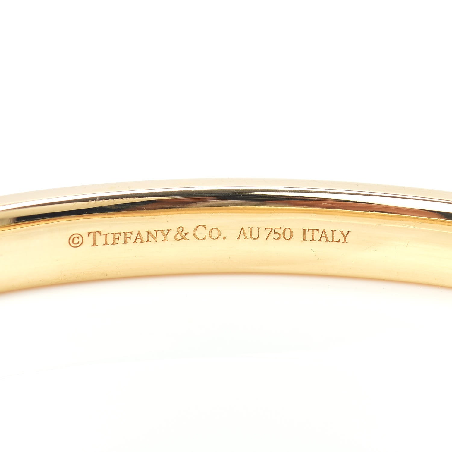 Tiffany 18K Yellow Gold Diamond T Hinged Pave Bracelet 4 of 4