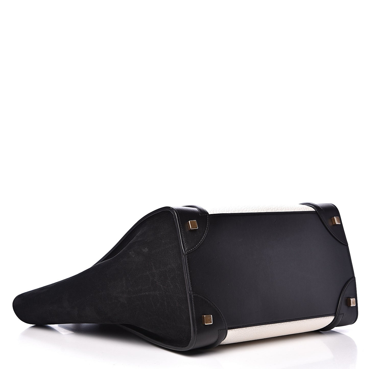 Bullhide Calfskin Mini Bi-Color Luggage Black White