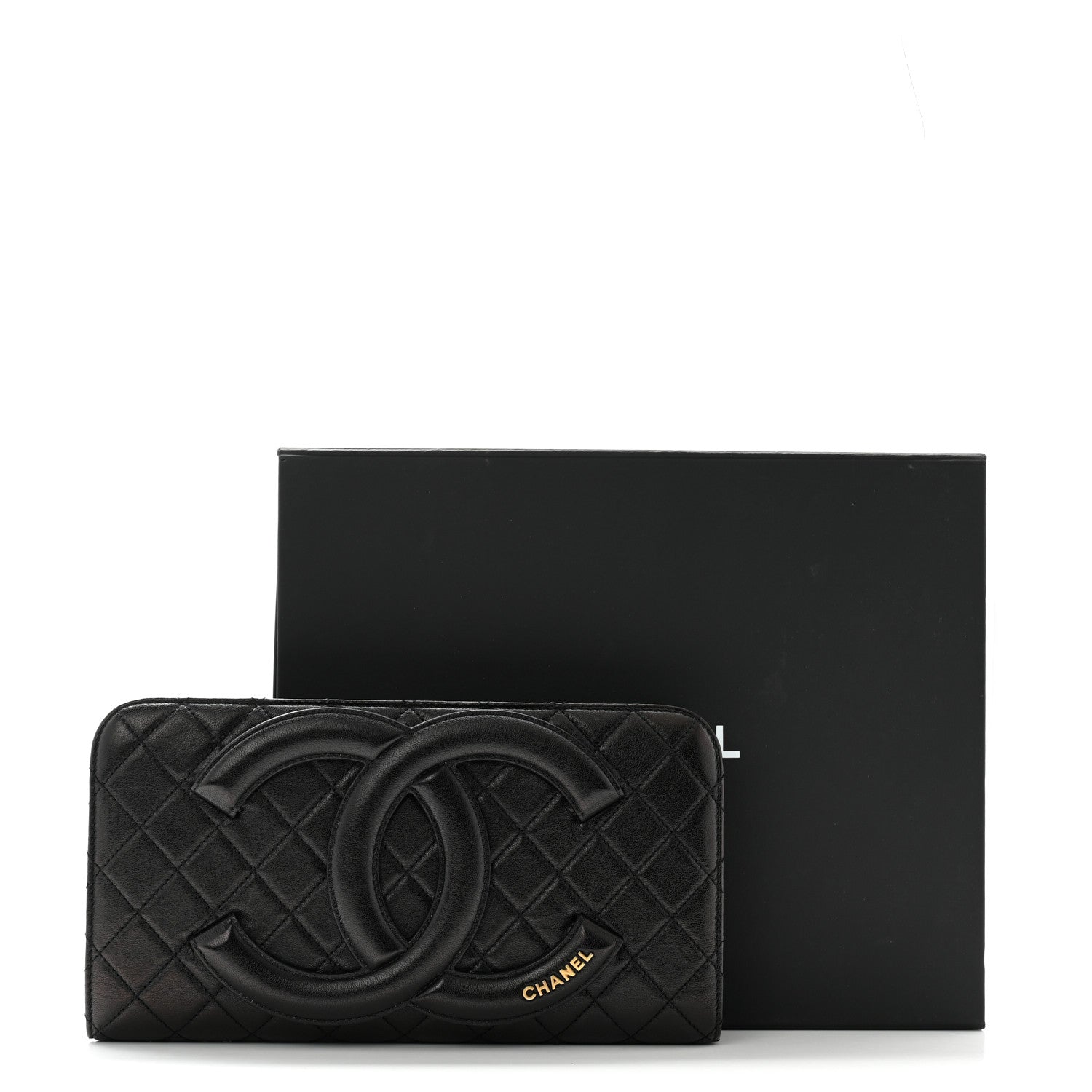 Chanel Lambskin Quilted Coco Midnight Clutch  Black 10 of 10