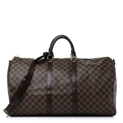 Louis Vuitton Damier Ebene Keepall Bandouliere 55 1 of 11