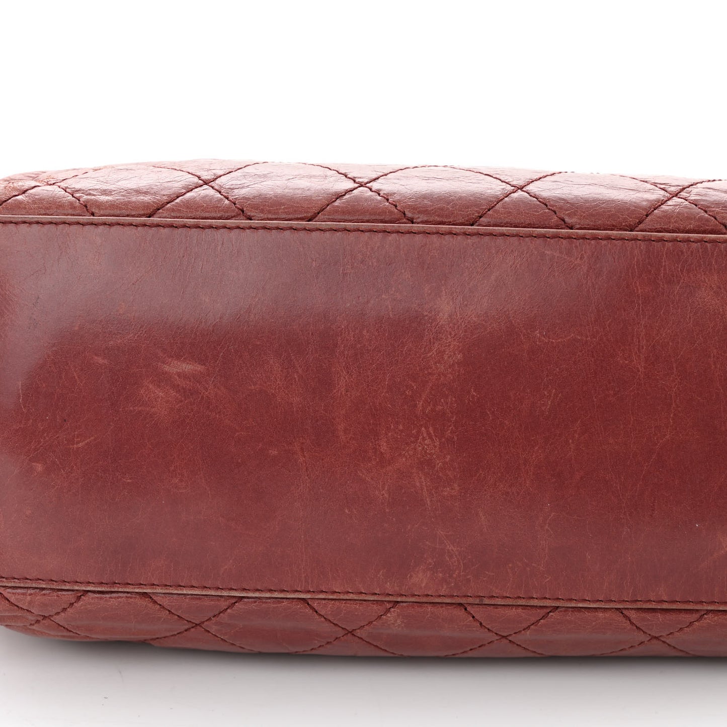 Glazed Calfskin Stingray Bindi CC Tote Red