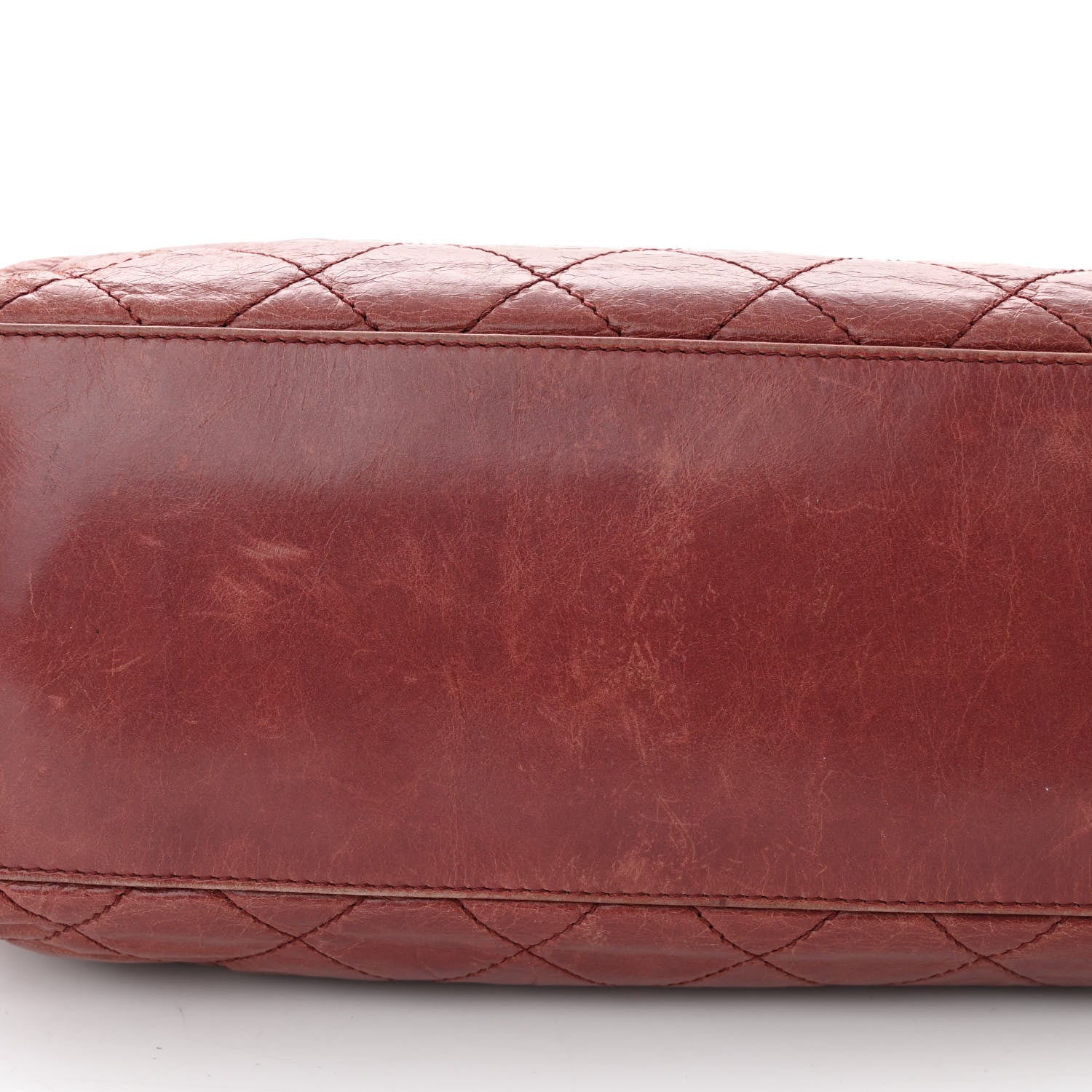 Chanel Glazed Calfskin Stingray Bindi CC Tote Red 11 of 16