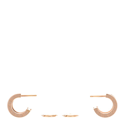 Bulgari 18K Rose Gold B.Zero1 Hoop Earrings 3 of 4