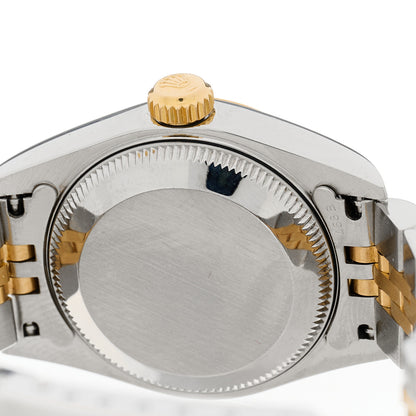 Rolex Stainless Steel 18K Yellow Gold 26mm Oyster Perpetual Datejust Watch White Roman 79173 4 of 5