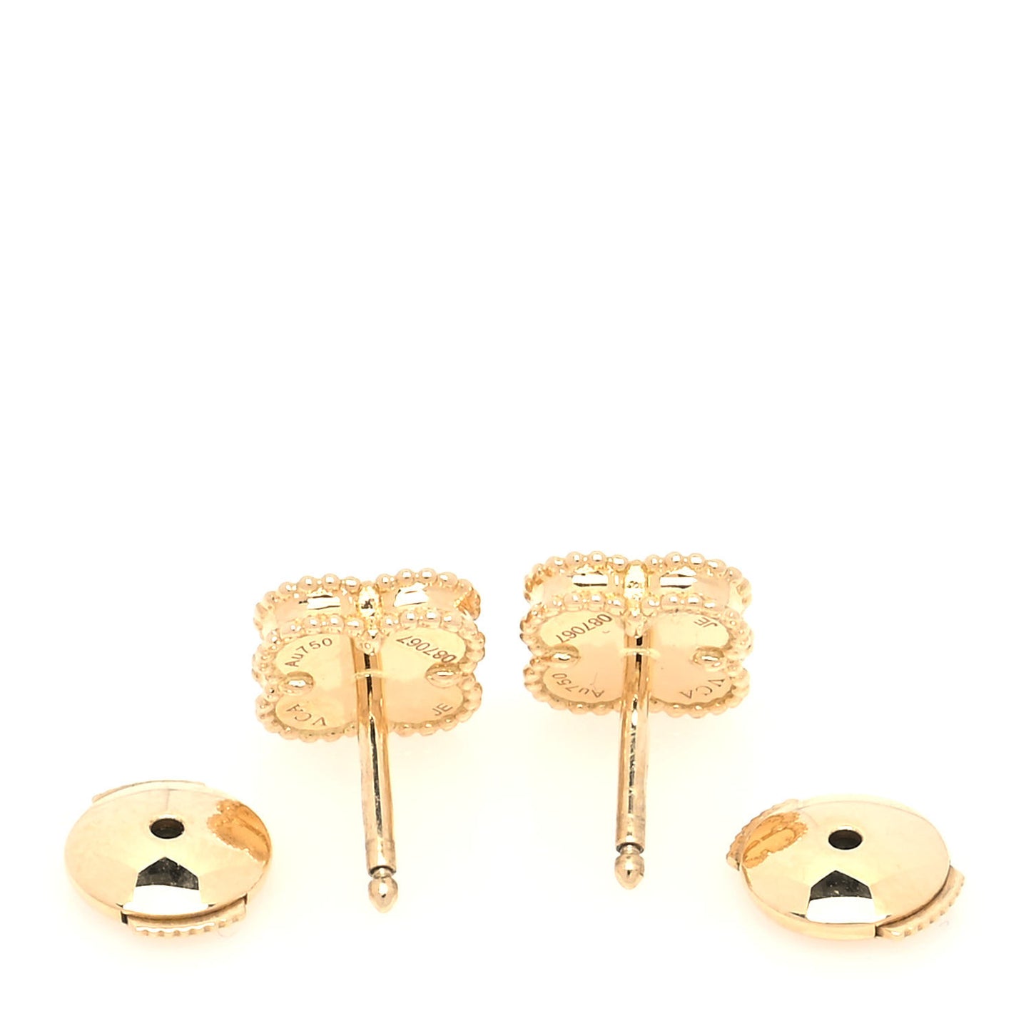 18K Yellow Gold Mother of Pearl Sweet Alhambra Earrings