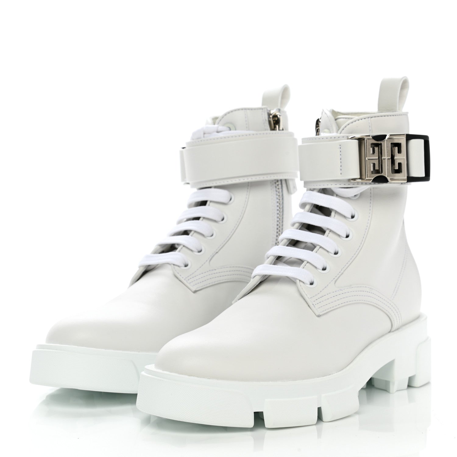Givenchy Calfskin 4G Terra Boots 36.5 White 3 of 11